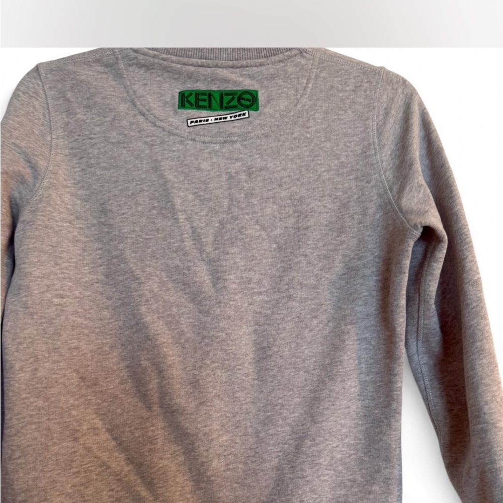 Kenzo Grey Sweatshirt with Multicolor Tiger Graphic - Picture 6 of 6